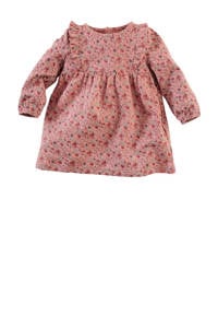 Z8 newborn baby jurk Abyss met all over print en ruches oudroze/groen/roze