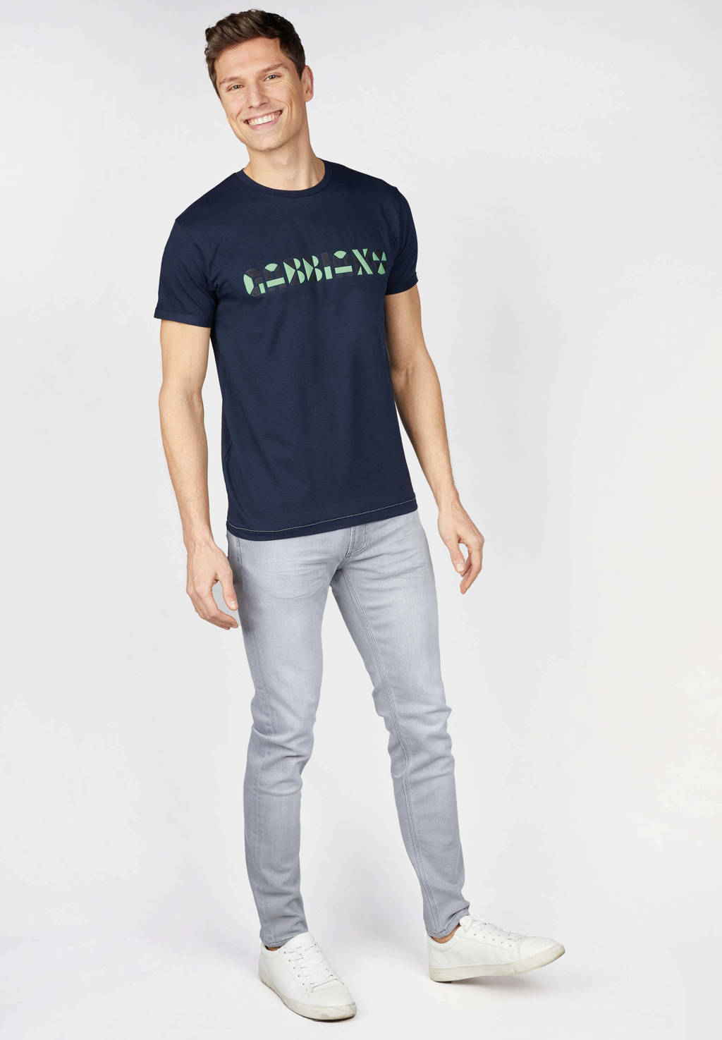 GABBIANO T-shirt met printopdruk donkerblauw/groen