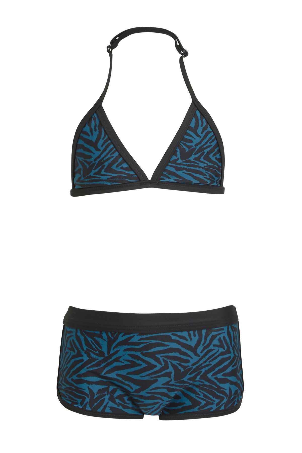 Aardbei Gewoon Opvoeding BEACHWAVE triangel bikini met zebraprint groen/zwart | wehkamp