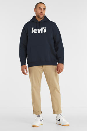 hoodie Plus Size met logo olijfgroen