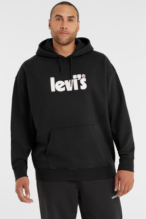 hoodie Plus Size met logo donkerrood