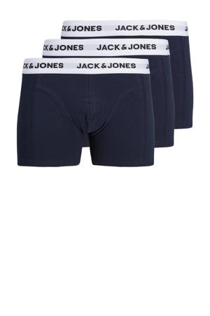   boxershort JACBASIC - set van 3 donkerblauw/wit