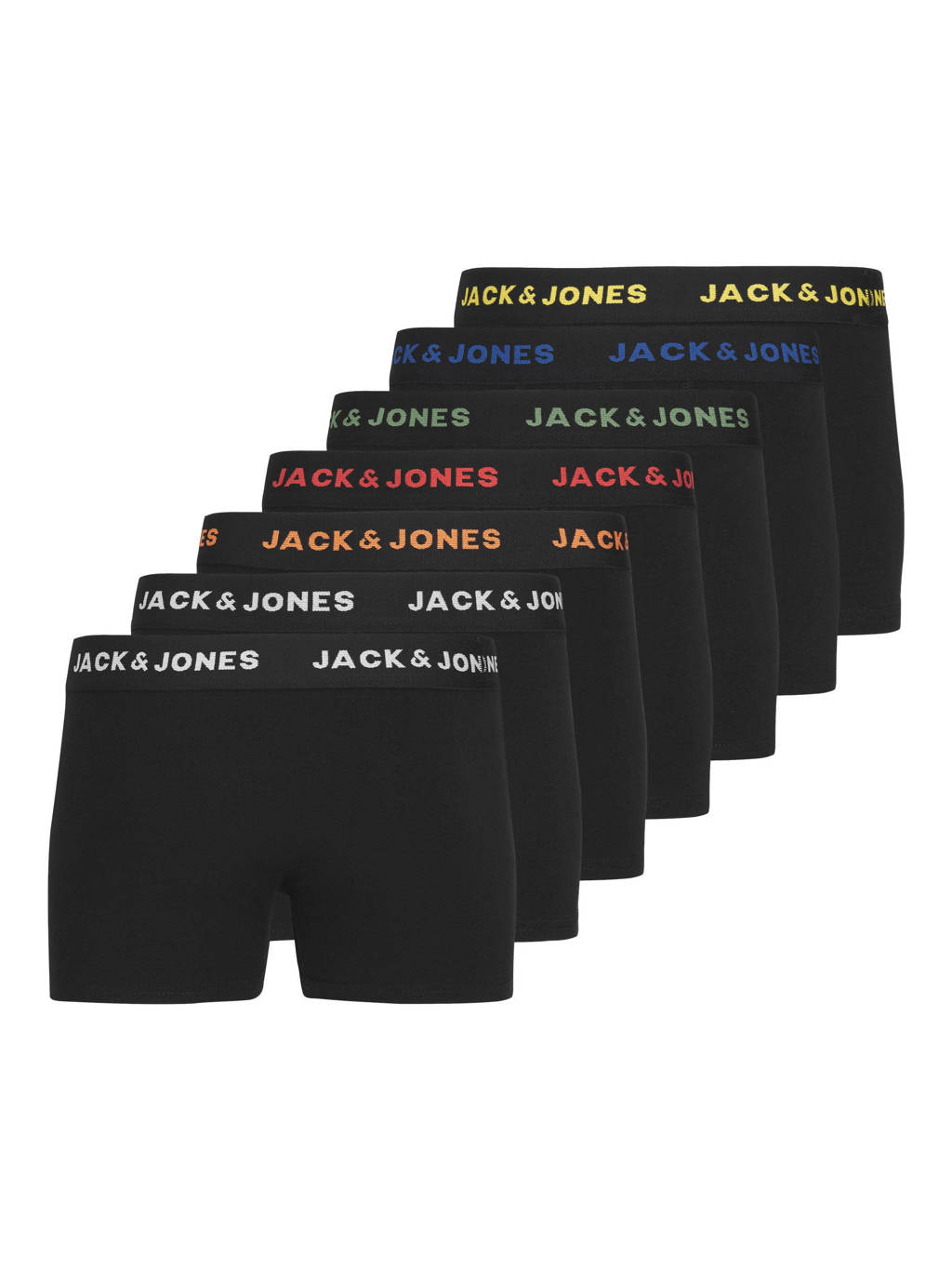 boxershort JACBASIC - set van 7 zwart