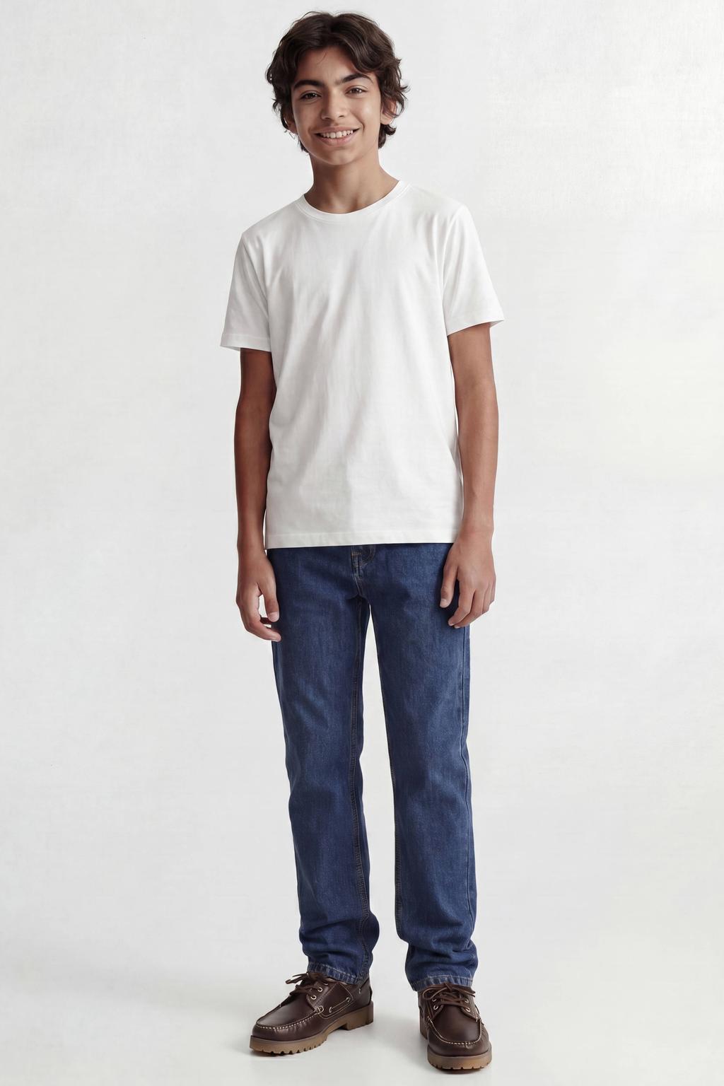 JACK & JONES JUNIOR loose fit jeans JJICHRIS blue denim