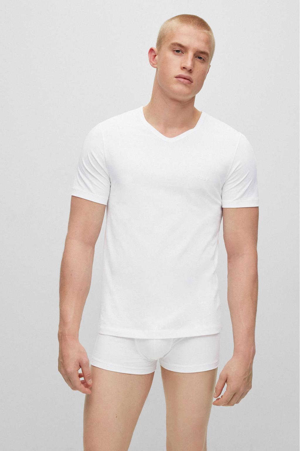 BOSS ondershirt (set van 3) wit