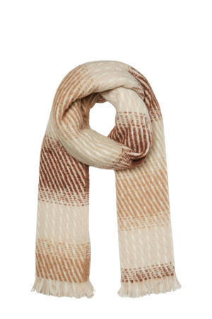sjaal VMNOELLE met all-over print beige/bruin