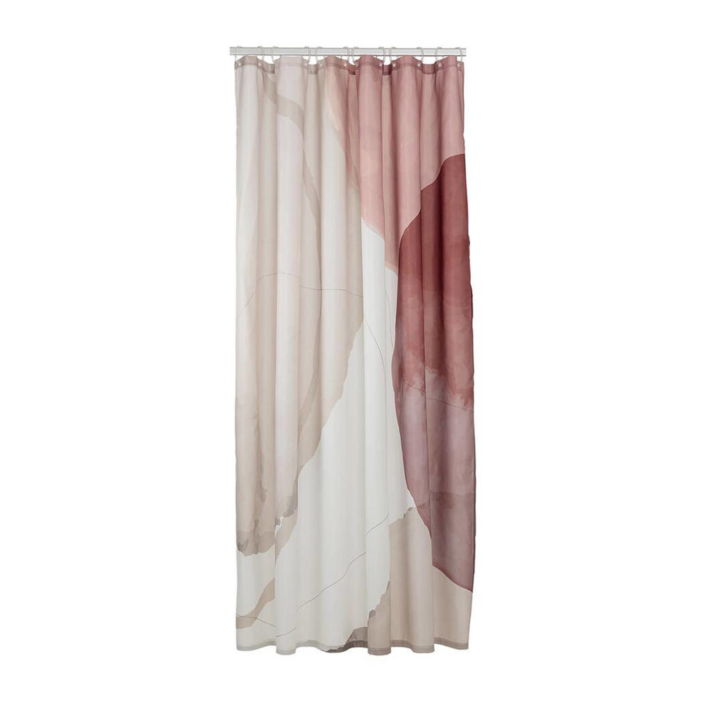 Sealskin douchegordijn Earth Polyester (180x200 cm) (roze)