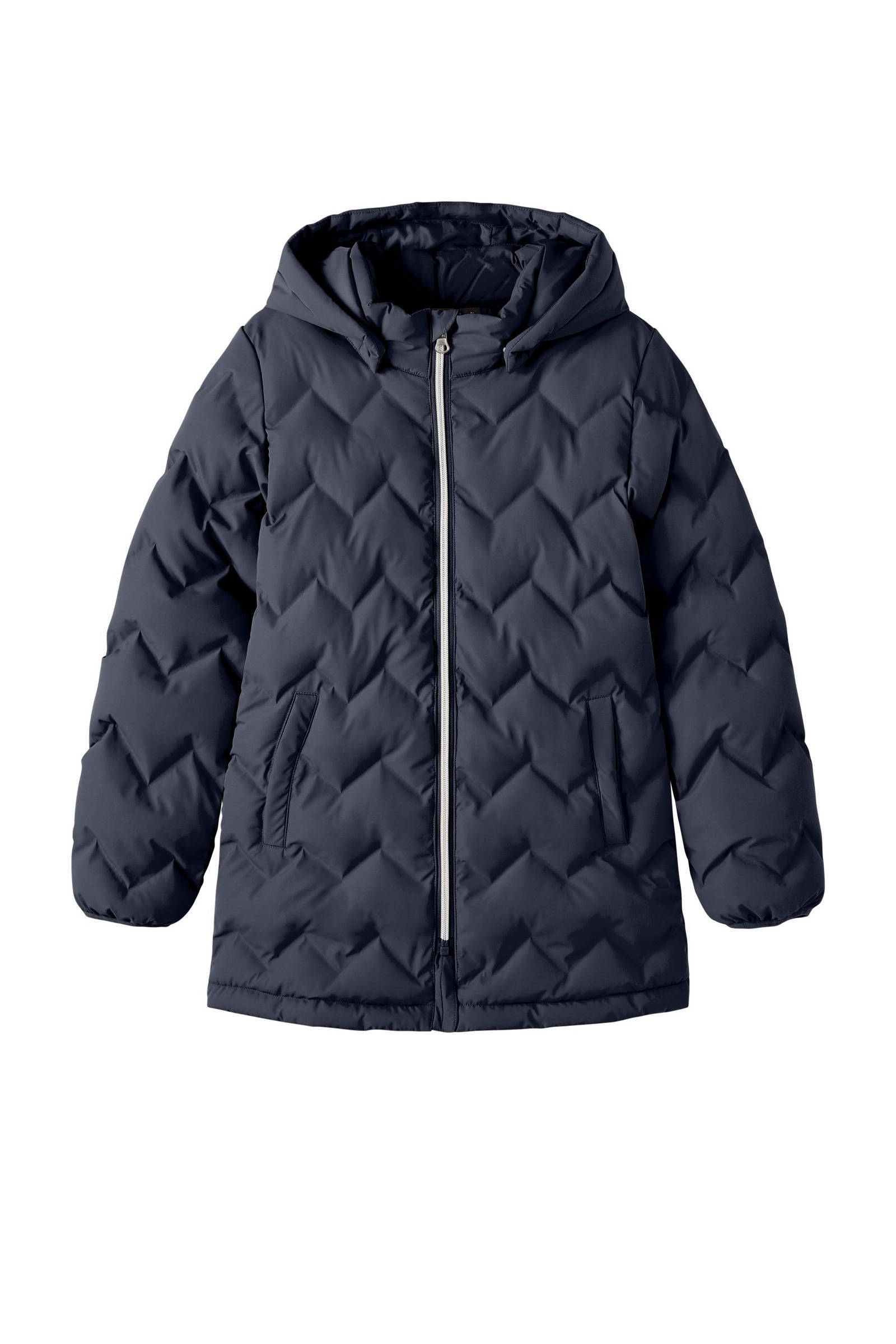 NAME IT KIDS gewatteerde winterjas NKFMALENE donkerblauw | wehkamp
