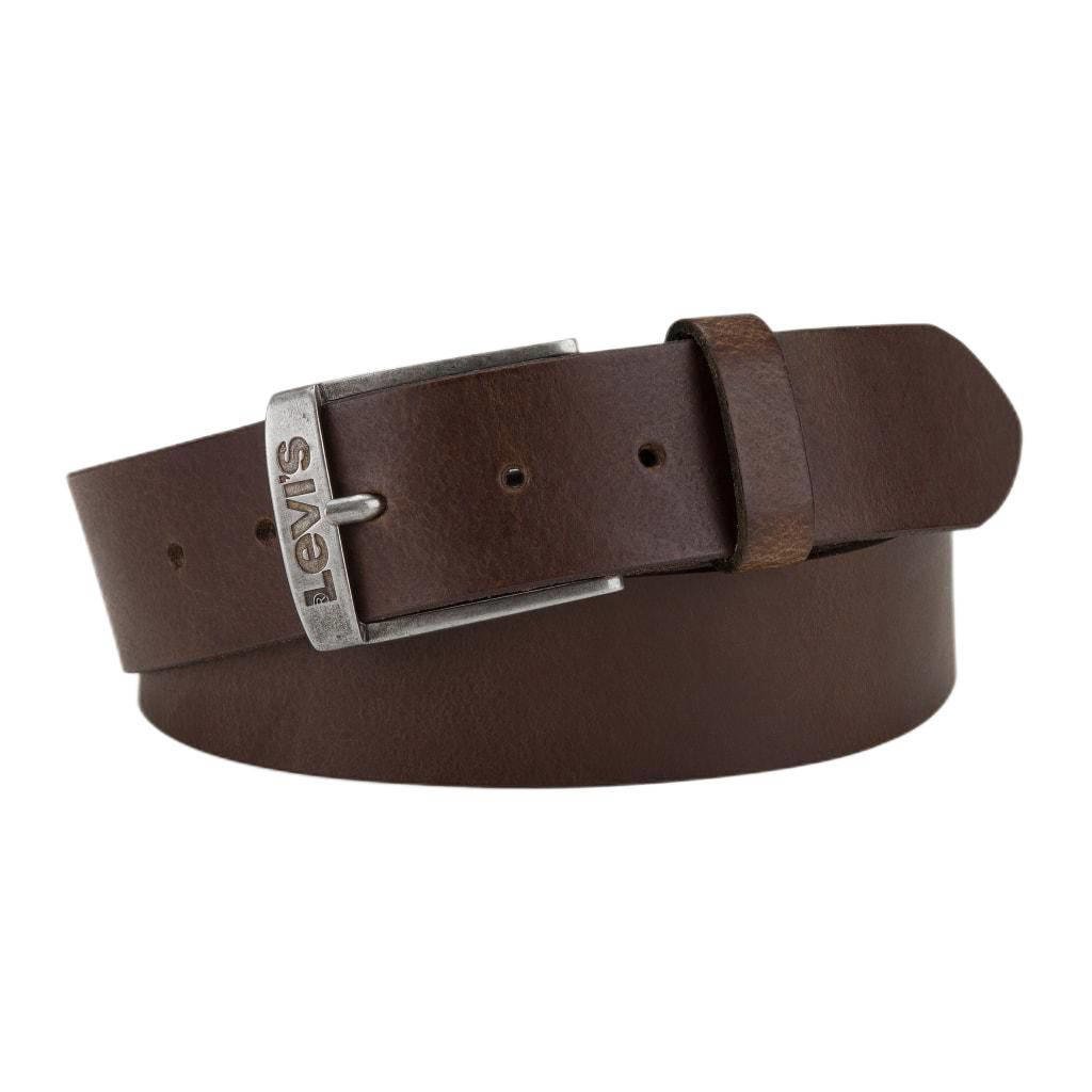 Levi's leren riem New Duncan donkerbruin