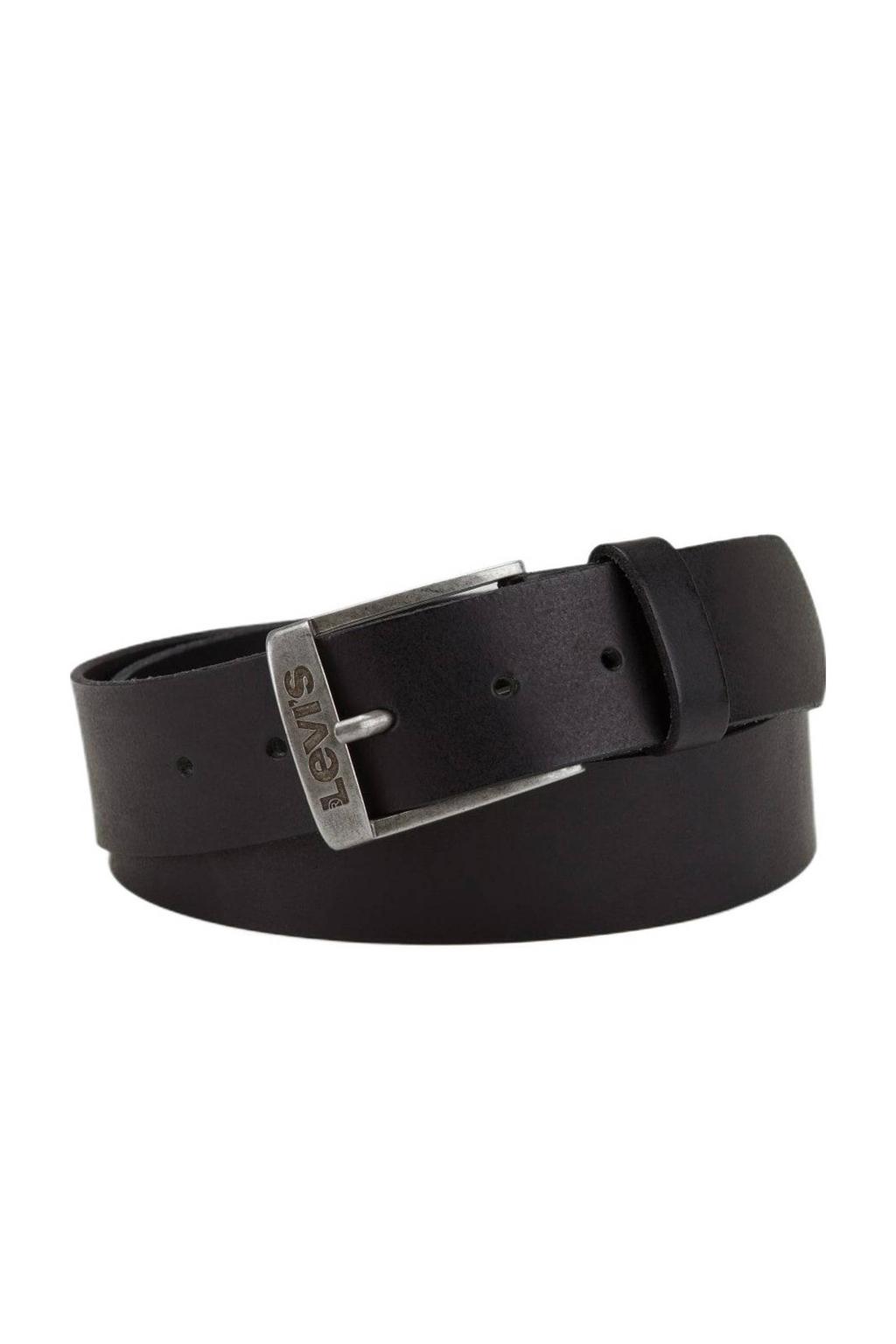 Levi's leren riem New Duncan zwart