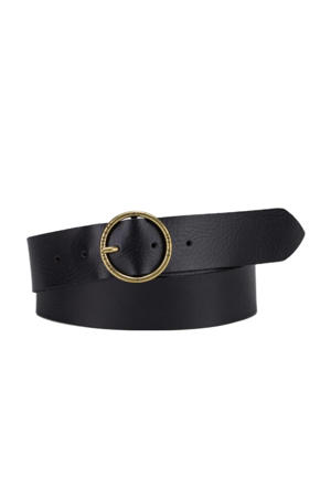 leren riem Athena zwart