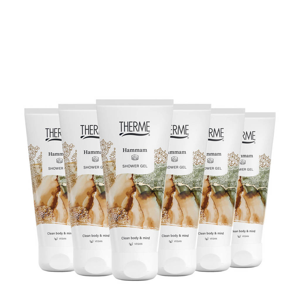 Therme Hammam douchegel - 6 x 200 ml - voordeelverpakking