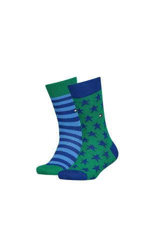sokken met all-over print groen/blauw