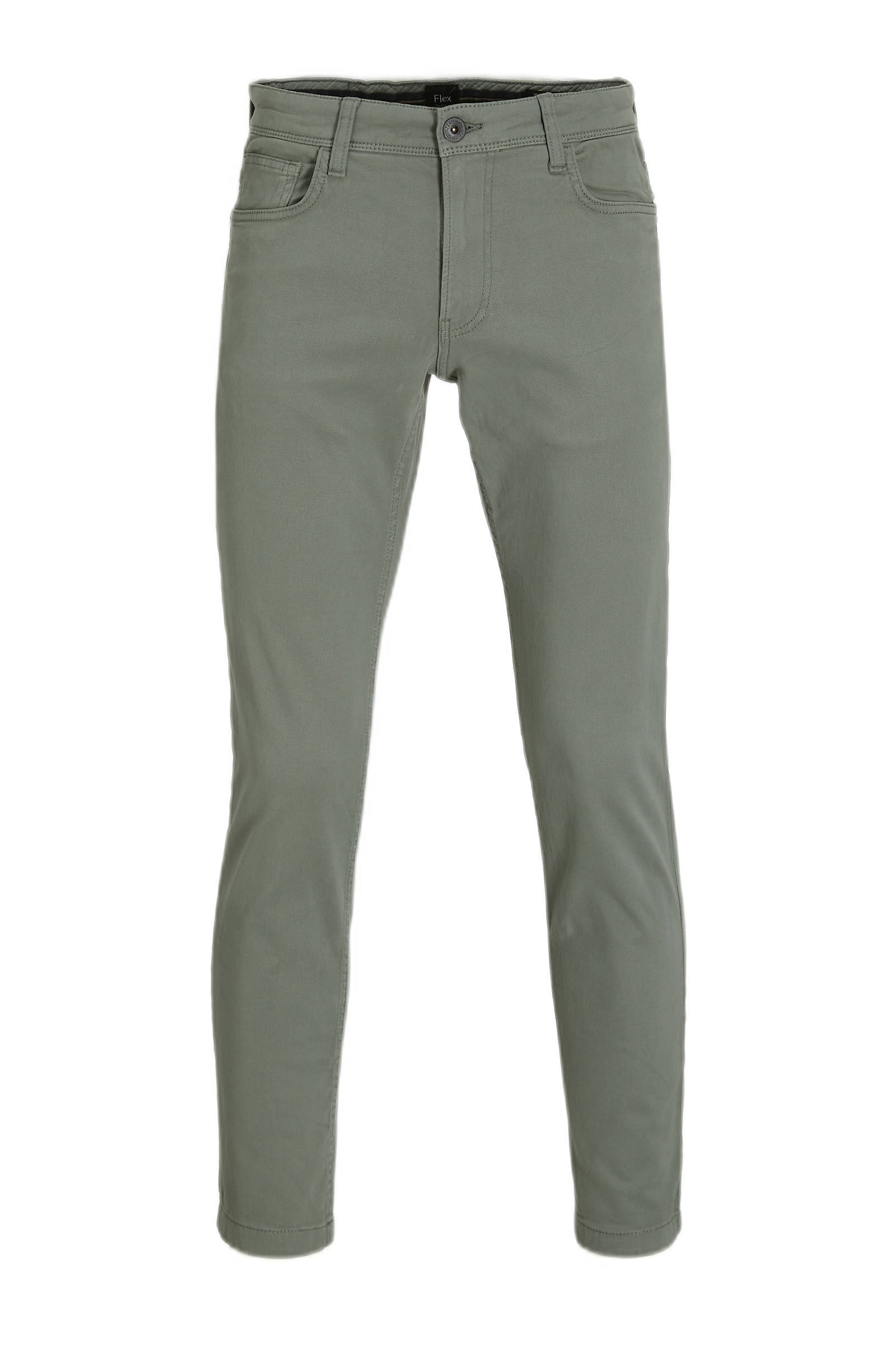 C\u0026A slim fit broek groen | wehkamp