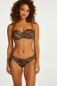 Hunkemöller bikinibroekje Leopard met panterprint bruin/zwart
