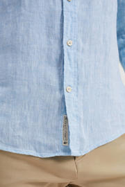 thumbnail: WE Fashion linnen slim fit overhemd lichtblauw