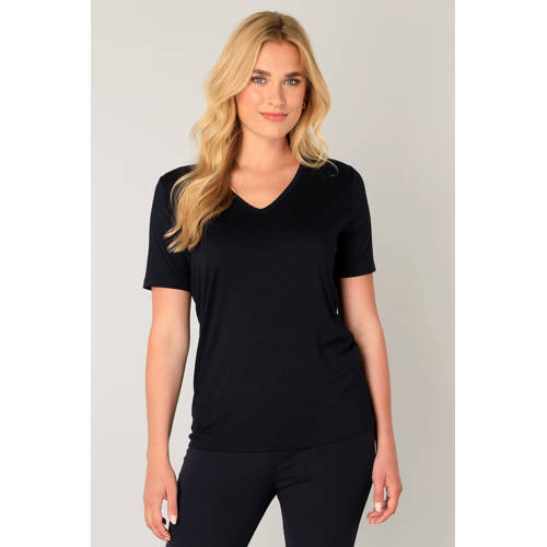 Base Level basic T-shirt Yanic donkerblauw afbeelding
