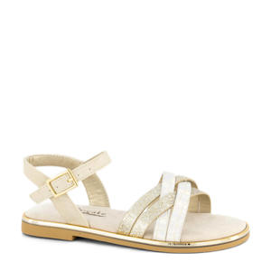   sandalen met glitters wit/goud