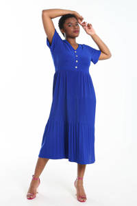 PROMISS maxi A-lijn jurk blauw