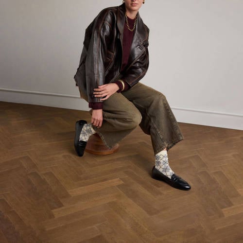No Stress leren loafers zwart