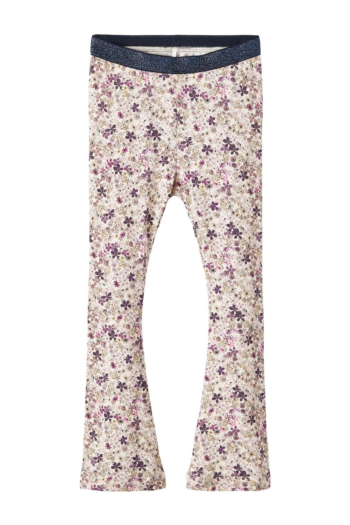 America Today gebloemde flared broek Cindy JR zwart/wit/groen