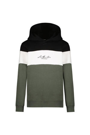 hoodie BENOY olijfgroen/zwart/wit