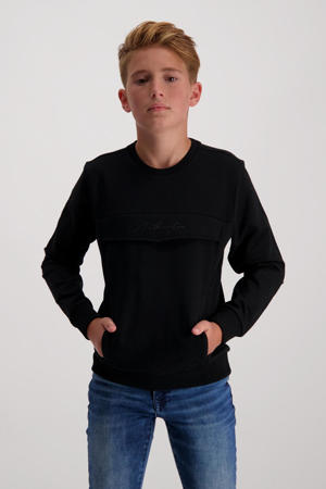 sweater TRONI met printopdruk zwart