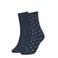 Tommy Hilfiger sokken met stippen - donkerblauw (set van 2)