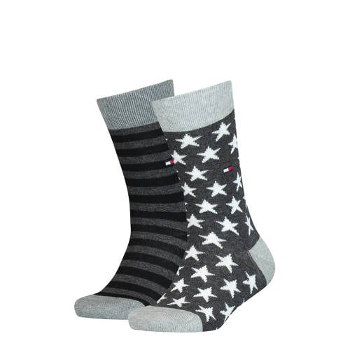 Tommy Hilfiger sokken met all-over print - set van 2 grijs/zwart afbeelding
