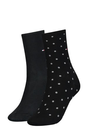 sokken met stippen - set van 2 zwart