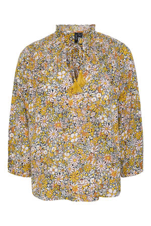 gebloemde blouse VMLINE geel/multi