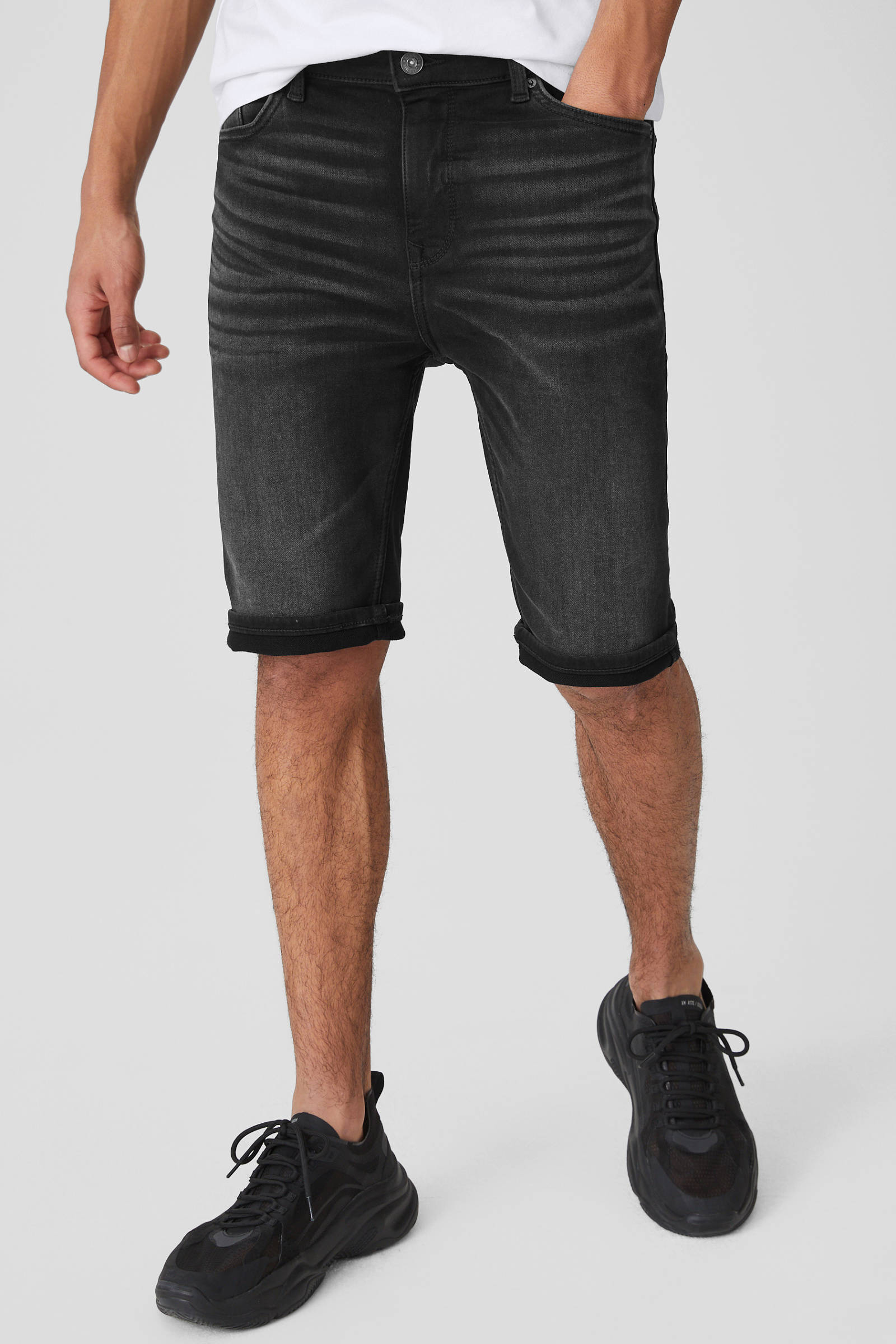 C\u0026A Clockhouse slim fit jog denim zwart 
