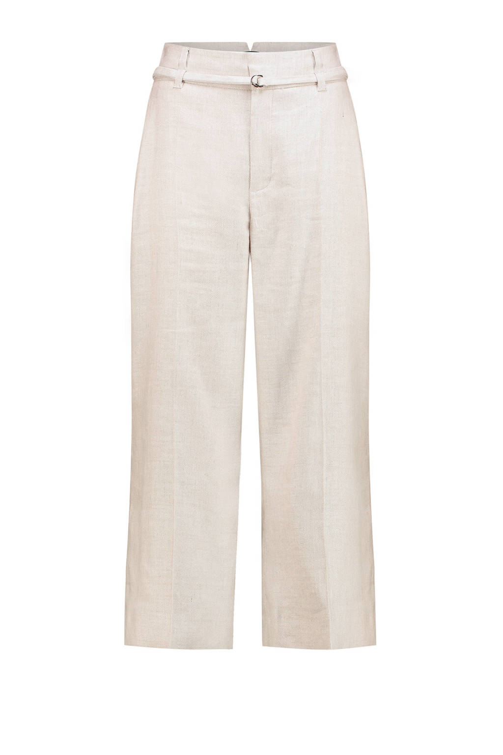 Claudia Sträter cropped high waist loose fit pantalon beige