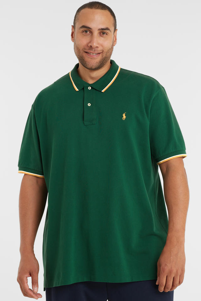 POLO Ralph Lauren Big u0026 Tall +size slim fit polo met contrastbies new  forest | wehkamp polo ralph lauren big & tall