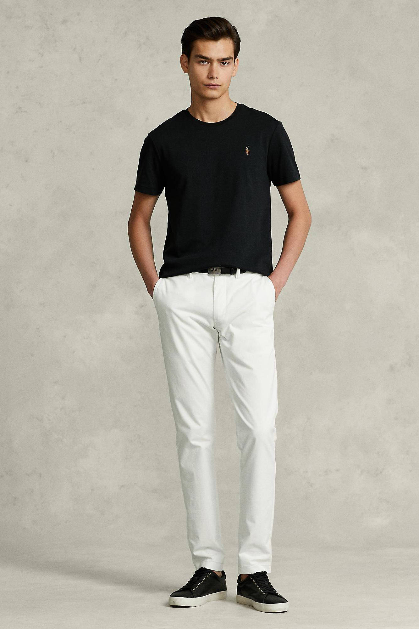 POLO Ralph Lauren slim fit basic T-shirt black | wehkamp