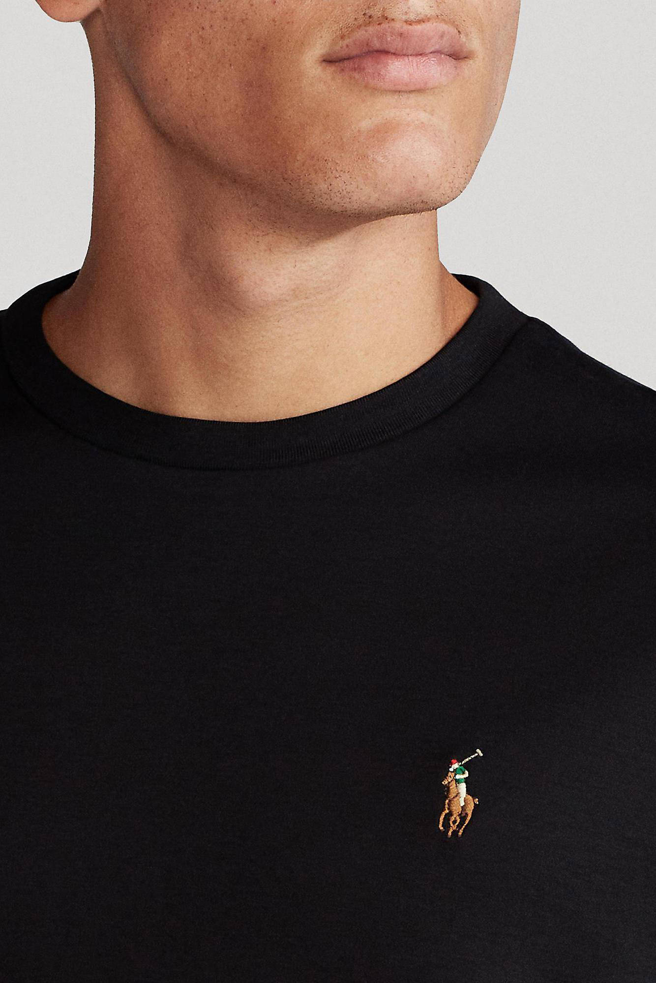 POLO Ralph Lauren slim fit basic T-shirt black | wehkamp