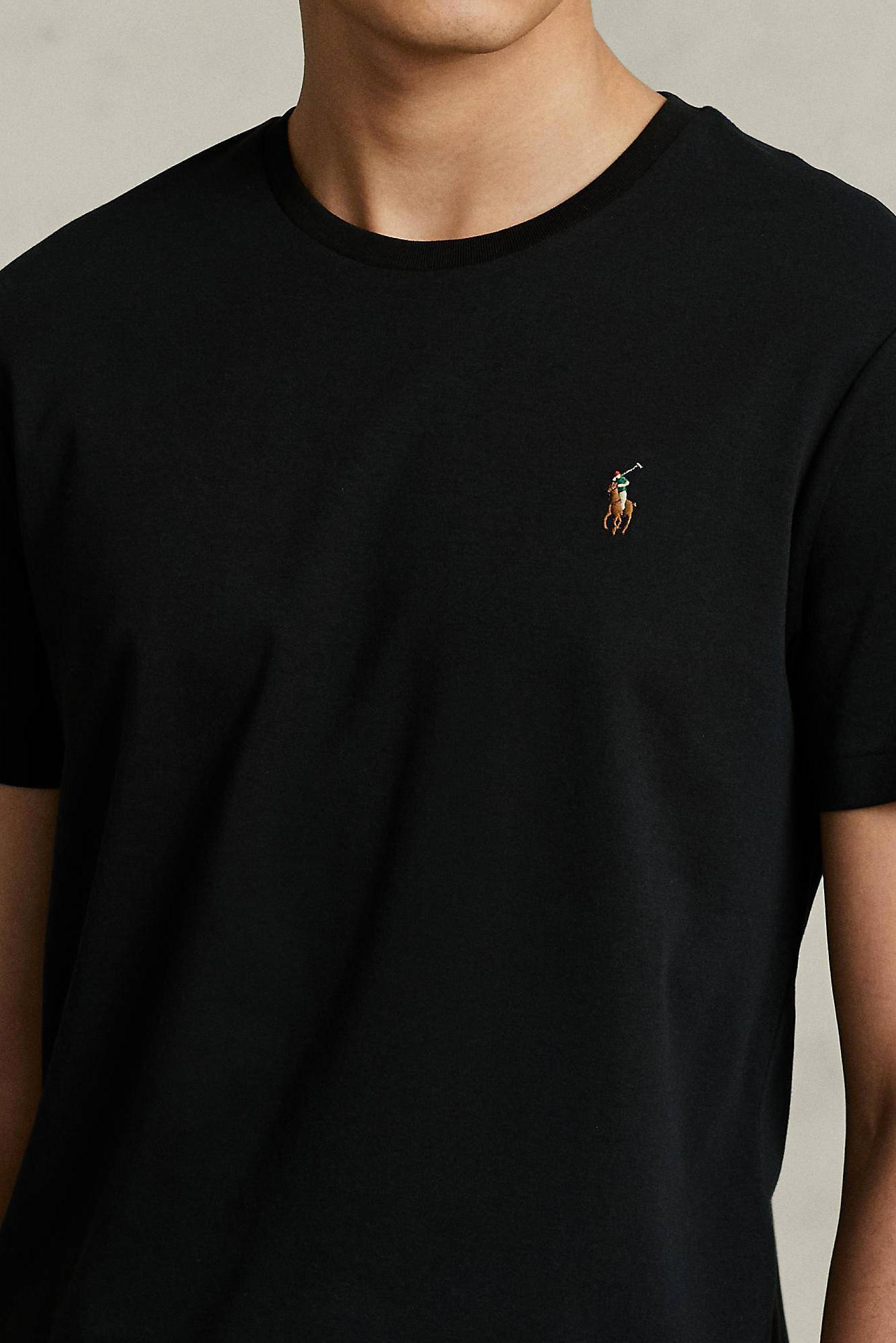 ralph lauren slim fit polo t shirt black