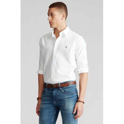 Ralph Lauren White Cotton Heren Shirt Maat XL Kleding Herenkleding Overhemden & T-shirts Oxfords & Buttondowns 