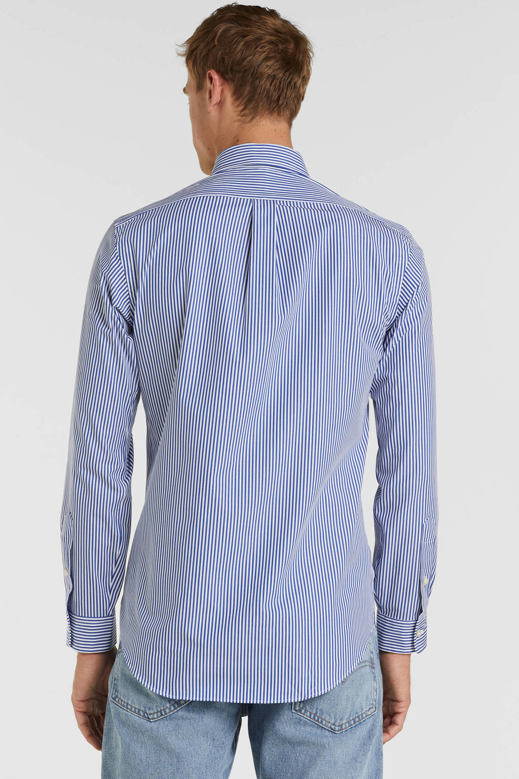 bijvoeglijk naamwoord Bladeren verzamelen pond POLO Ralph Lauren gestreept regular fit overhemd blue/white | wehkamp