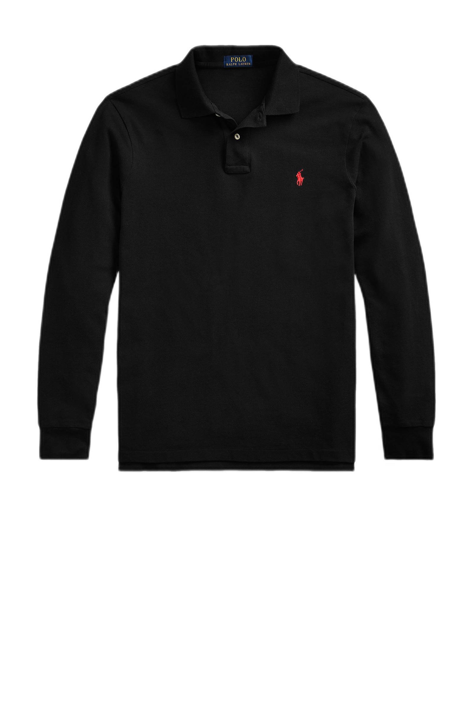 ralph lauren slim fit polo black