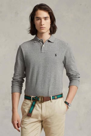 custom slim fit polo canterbury heather