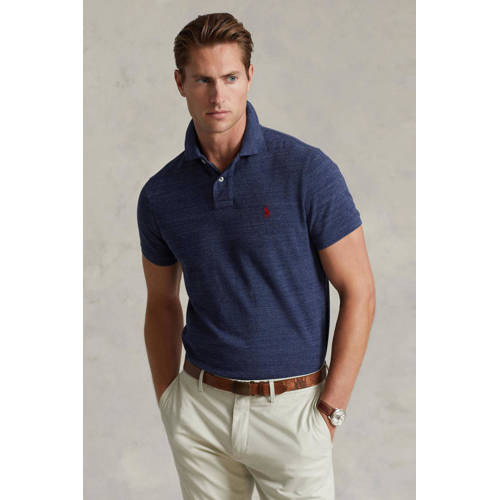 POLO Ralph Lauren custom slim fit polo classic royal heather afbeelding