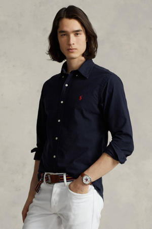 custom fit overhemd navy