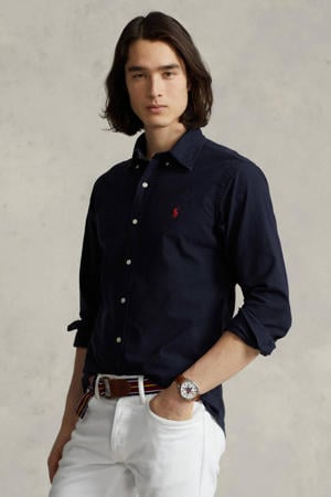 custom fit overhemd navy