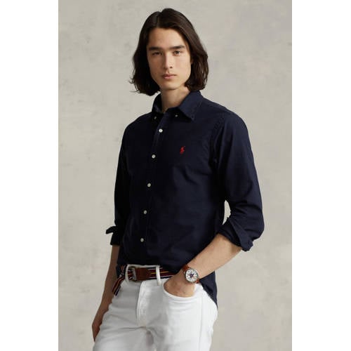 POLO Ralph Lauren custom fit overhemd navy afbeelding