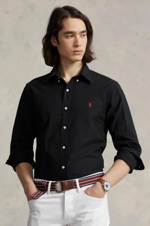 custom fit overhemd black