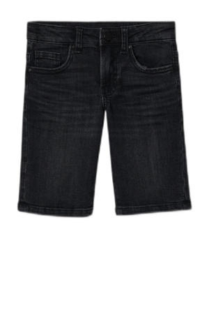 straight fit jeans bermuda black denim