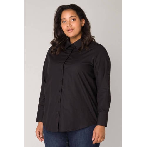 Base Level Curvy blouse Aliza zwart afbeelding