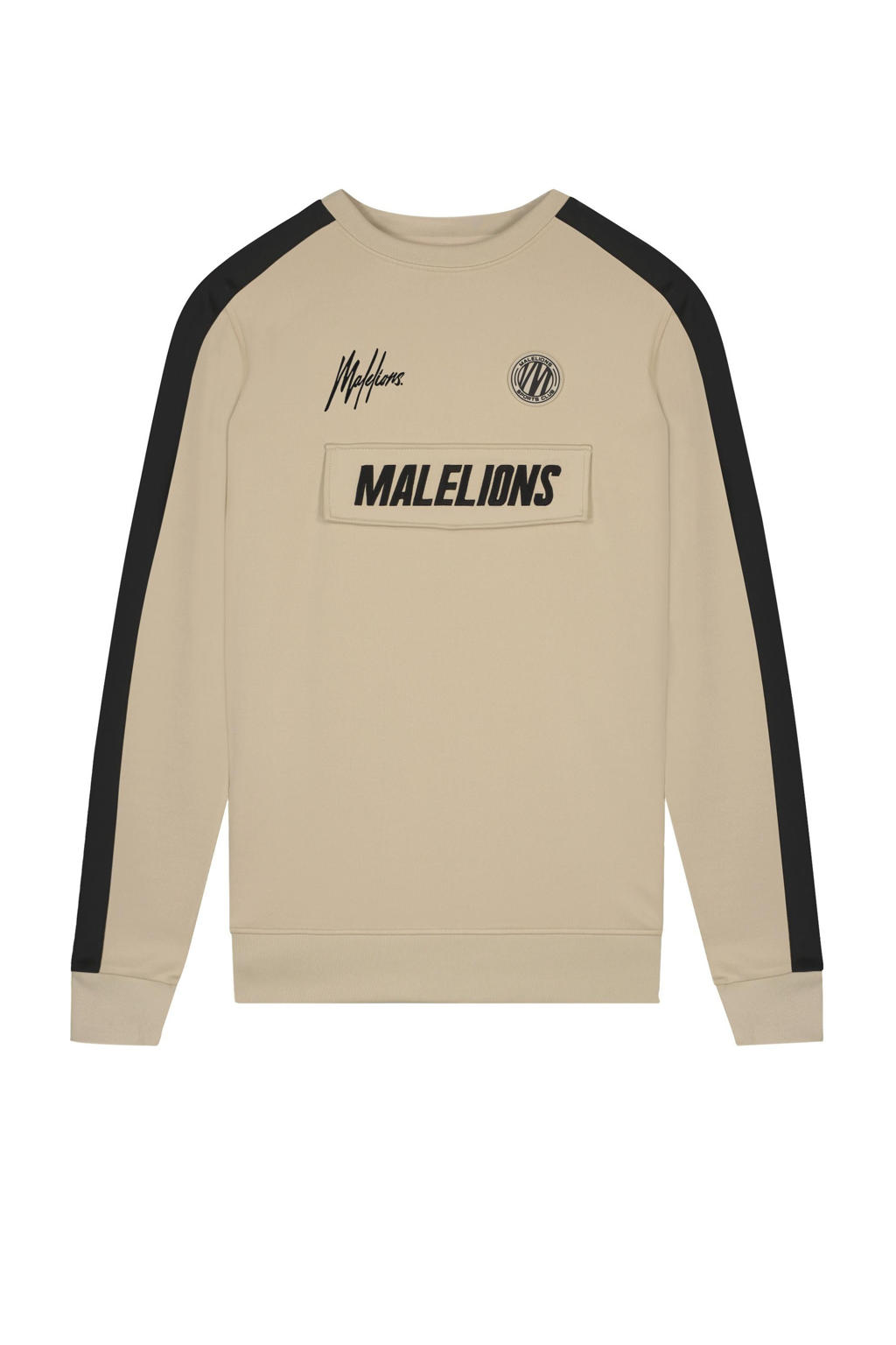 Malelions sweater beige/zwart