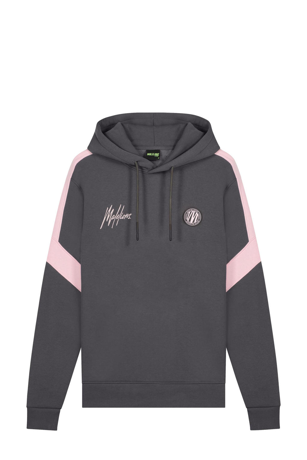 Malelions hoodie grijs/roze